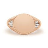 AURIE DIAMOND SIGNET RING