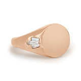 AURIE DIAMOND SIGNET RING